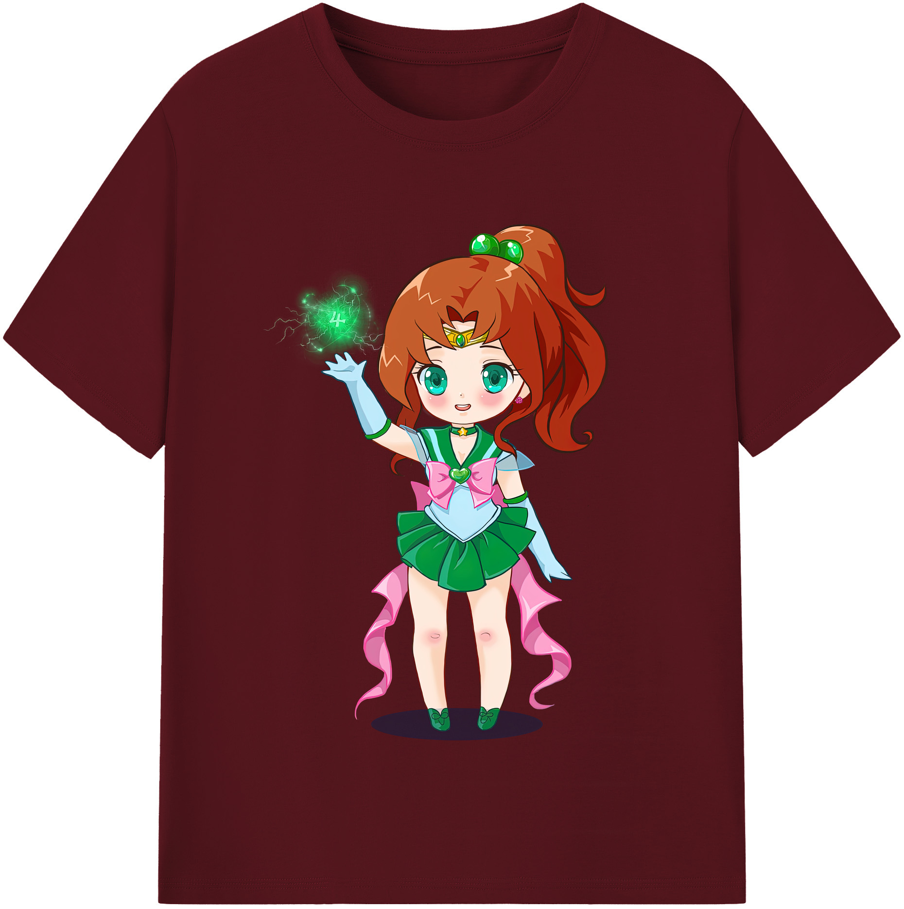 （画像用） 美少女戦士セーラームーン 木野 まこと きの まこと Sailor Moon Kino Makoto （セーラージュピター；Sailor Jupiter） 綿100％半袖Tシャツ（フロントプリント）